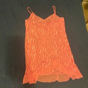 Pink sheer slip dress
